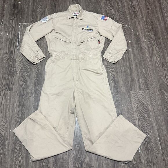 WALLS FR COVERALLS Flame Resistant Work Wear Zippers 40 Tall Chesapeake - Picture 1 of 9